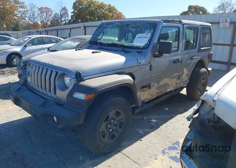 2021 Jeep Wrangler Unlimited Sport 4X4 из США, поврежденный, VIN 1C4HJXDN9MW677596